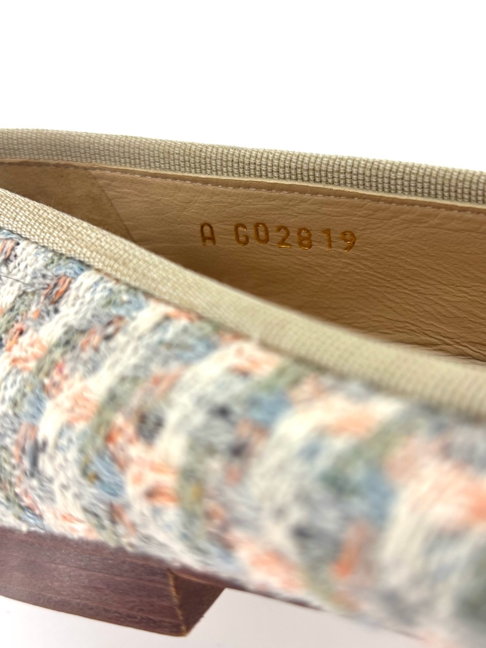 Chanel Tweed Cap Toe Bow CC Logo Ballerina Flats 36.5 - Picture 8 of 8